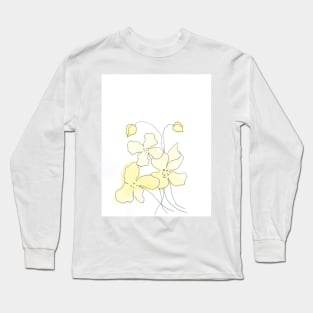 Watercolor floral, flowers. Art decoration, sketch. Illustration hand drawn modern Long Sleeve T-Shirt